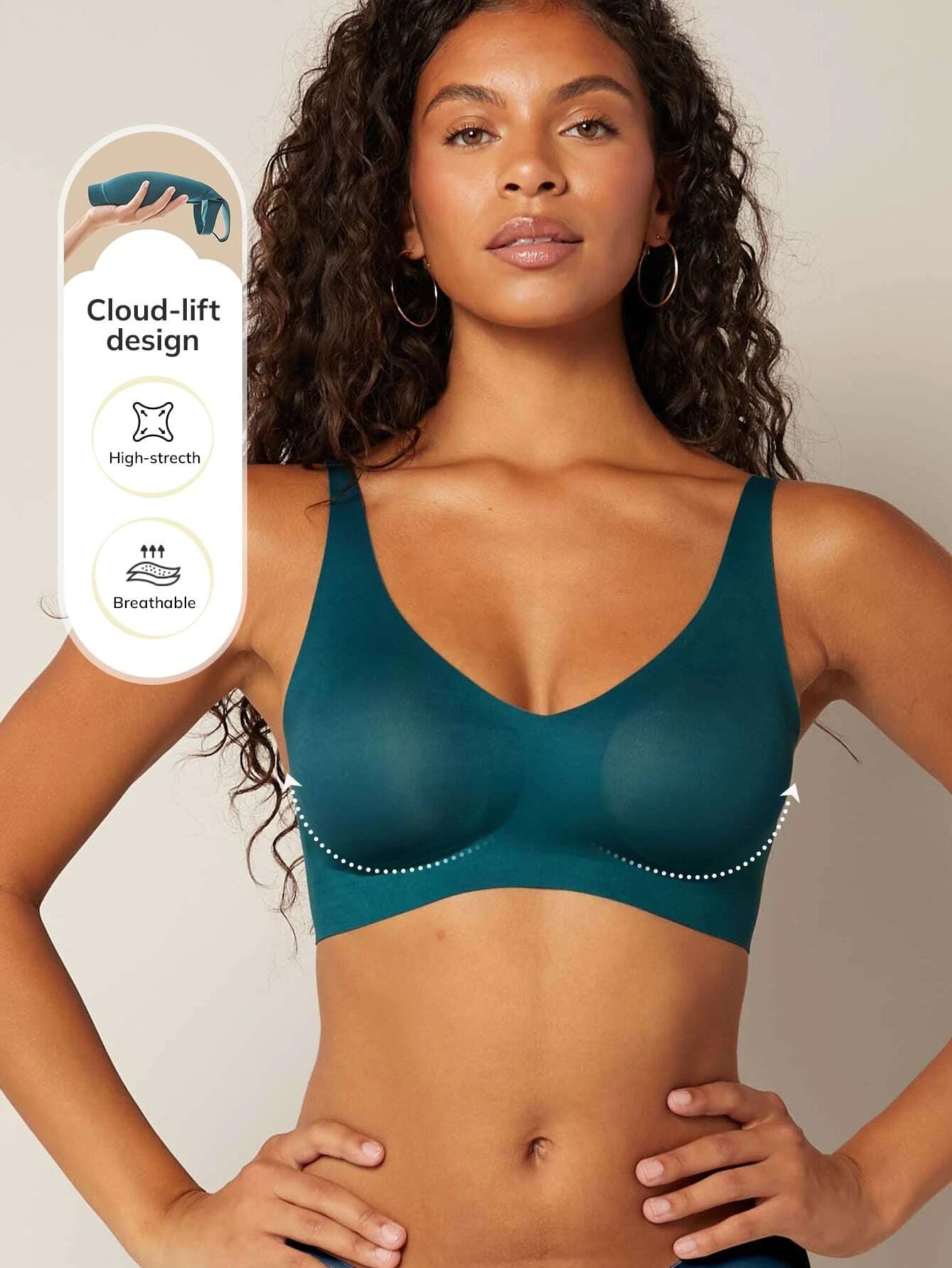 Luvlette Wireless Full Coverage Seamless Side Support Lounge Bra