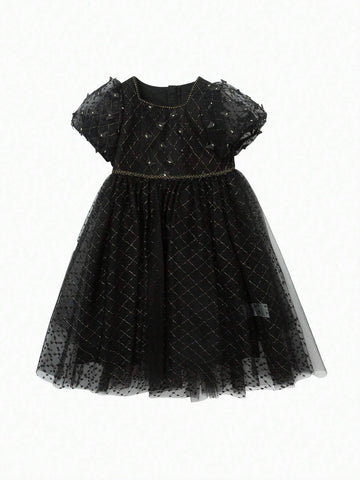 Balabala Girls' Skirt, Children's Sweet Summer Dress, Girls' Baby Dress, Princess Puffy Skirt