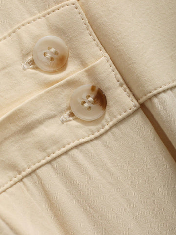 DAZY Shirt Dress With Pleats Detail And Hidden Pockets
