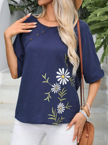 EMERY ROSE Women Cotton Printed Casual Shirt For Summer