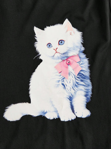 Women's Cute Cat Shoulder Dress