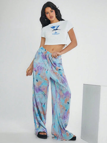 EZwear SpringSummer Sun-Proof Color Fade Straight Pants With Crushed Fabric