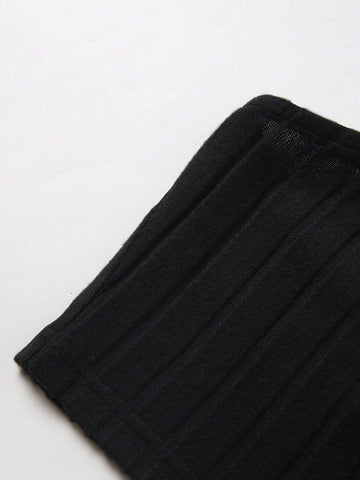 Texture-Grabbing Strapless Crop Top And Skirt Set