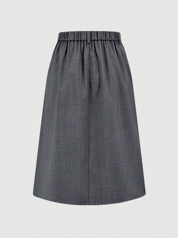EZwear Vintage High Waisted Pleated Skirt
