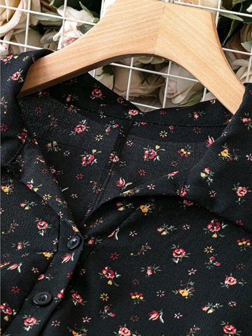 Floral Printed Shirt Dress