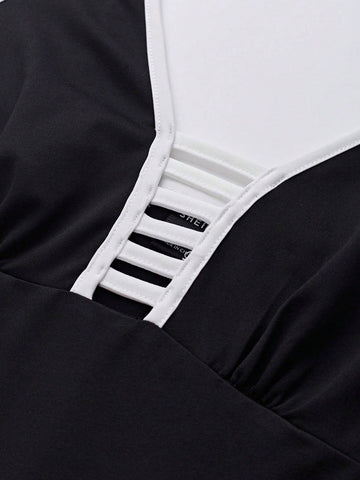 Women's Simple Color-Block Spaghetti Strap Jumpsuit