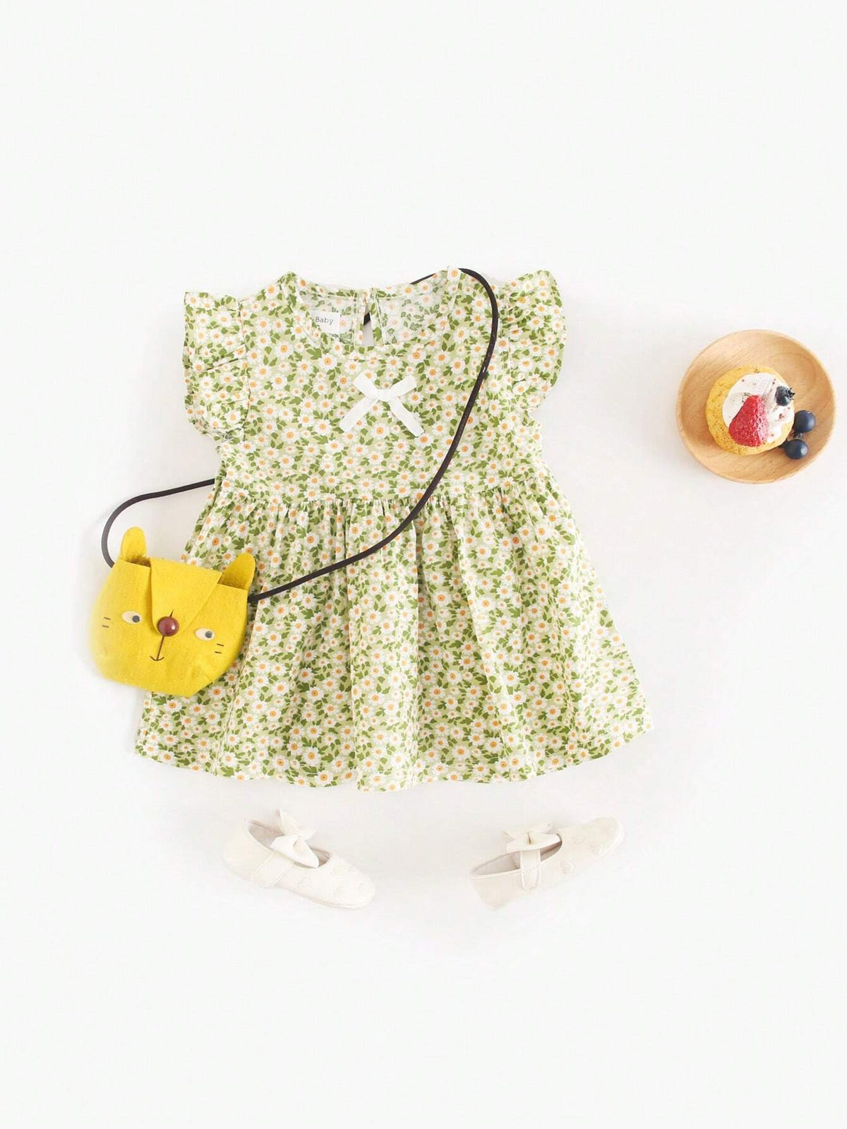 Toddler Girls" Comfortable Casual Floral Dress For Summer In Countryside Style