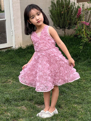 Wedding Diary Flower Girl Princess Dress Suitable For Performance, Evening Party, And Birthday Party