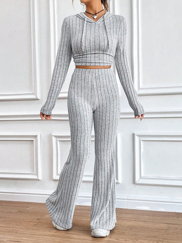 Women'S Knit Hoodie And Pants Set