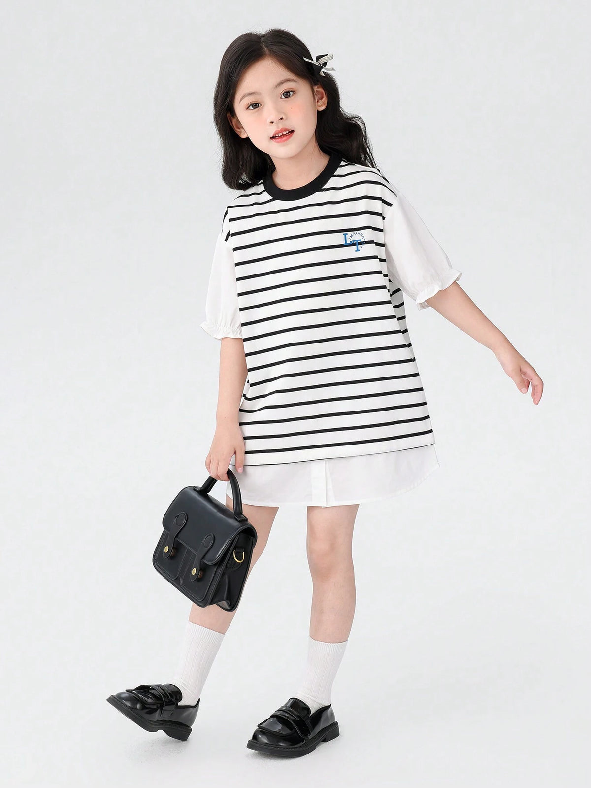 Yo2 In 1 T-Shirt Dress, Summer 2024 New Kids Striped Shirt Dress, Breathable Summer Outfit