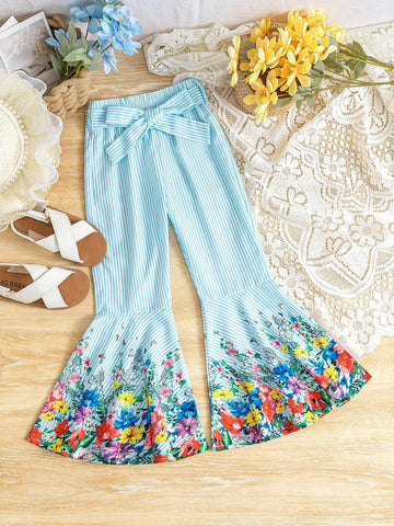 Young Girls' Summer Holiday Sporty Leisure Comfortable Beautiful Loose Long Pants