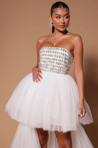 Adrianna Tulle Embellished Gown -