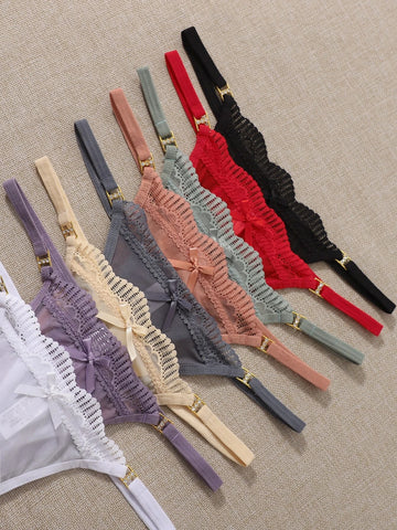 8pack Bow Decor Panty