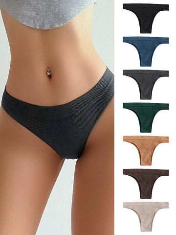 7pack Solid Seamless Panty