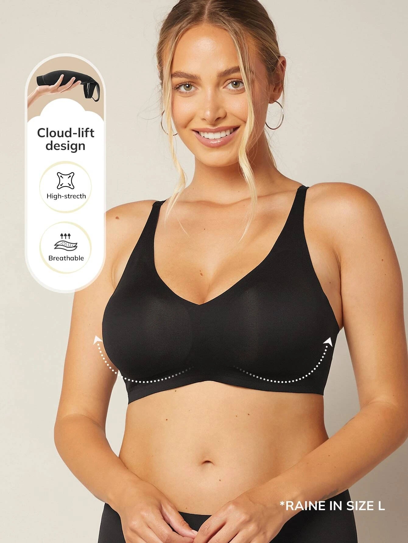Luvlette Wireless Full Coverage Seamless Side Support Lounge Bra