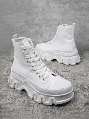 Lug Sole High Top Casual Shoes